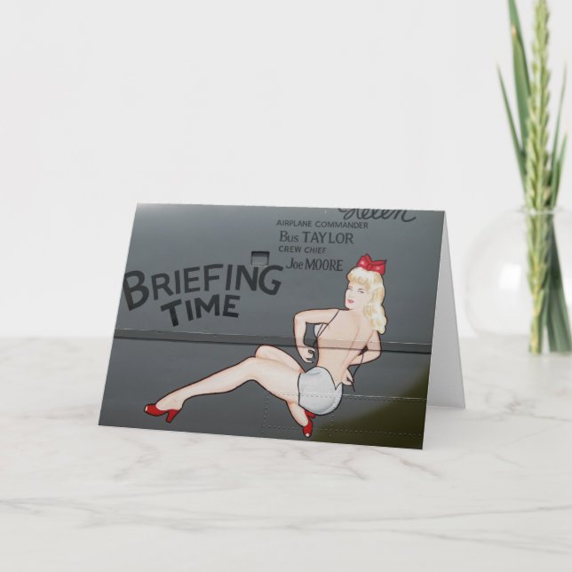 Tarjeta Arte de la nariz del tiempo de informe B-25 (Anverso)