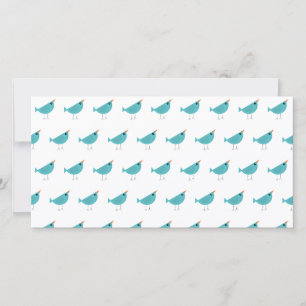 Tarjeta Arte de la naturaleza de aves caprichosas adorable