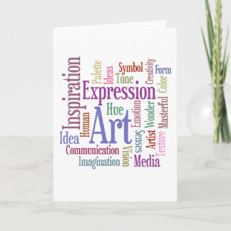Tarjeta Arte de la palabra de la inspiración del artista