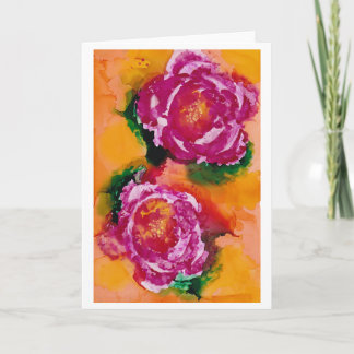 Tarjeta Arte de la tinta del alcohol de los "rosas