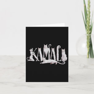 Tarjeta Arte de letras de gato - Kamala Harris 2024 