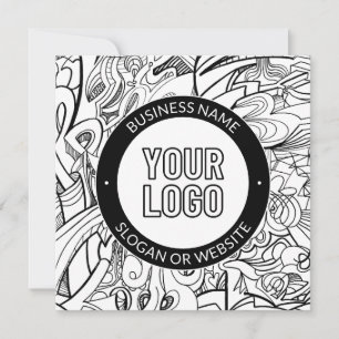 Tarjeta Arte de línea moderna y su logotipo con texto edit