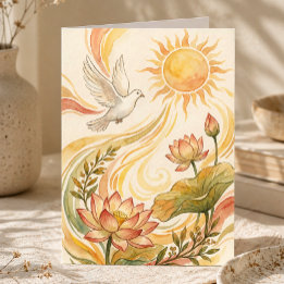 Tarjeta Arte de Luz Solar Espiritual | Sanación de Paloma 