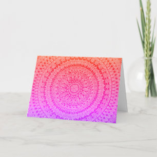 Tarjeta Arte de Mandala Detallado Multicolor Cumpleaños