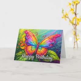 Tarjeta Arte de mariposa artística con vibración suave