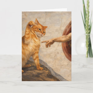 Tarjeta Arte de meme de gato divertido Creación de Adán co