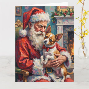 Tarjeta Arte de Navidad de Santa Claus con Papillon