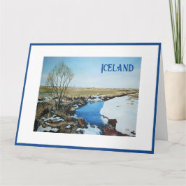 Tarjeta Arte de Navidades paisajistas islandeses por Pola.