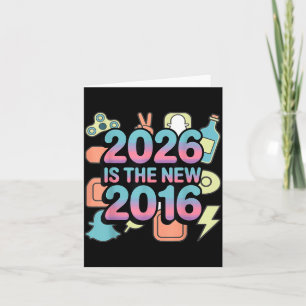 Tarjeta Arte de nostalgia retro nuevo 2026 2016