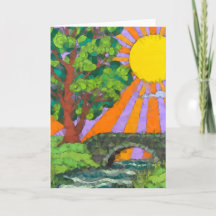 arte de paisaje de bosque ribereño