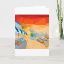 Arte de paisaje de puesta de sol en la playa 
