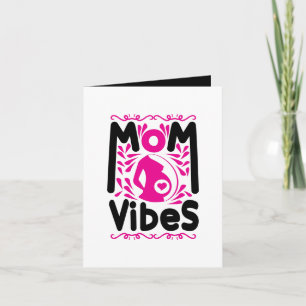 Tarjeta Arte de palabras Cute Mom Vibes