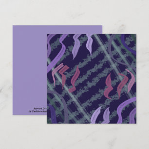 Tarjeta Arte de patrón abstracto de pinceladas de acuarela