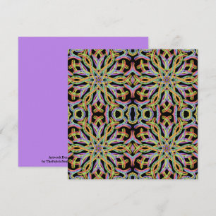 Tarjeta Arte de patrón de cuerda de color arcoíris