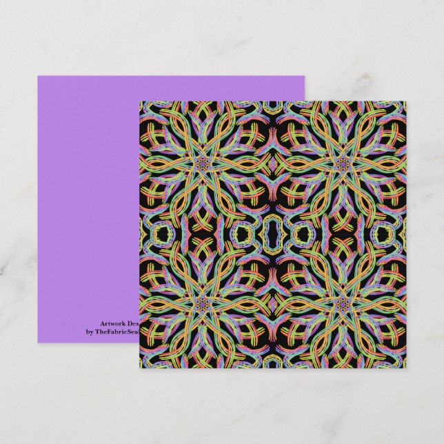 Tarjeta Arte de patrón de cuerda de color arcoíris (Anverso / Reverso)