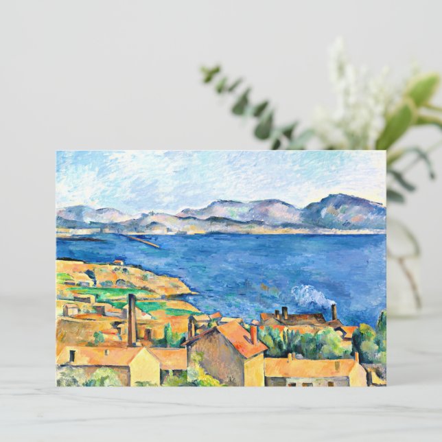 Tarjeta Arte de Paul Cezanne, The Bay of Marseilles, (Anverso de pie)