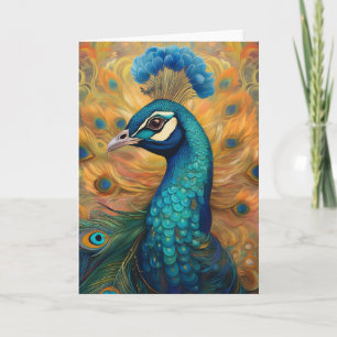 Tarjeta Arte de Pavo Real