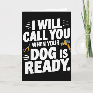 Tarjeta Arte de peluquero de perro genial para hombres y m