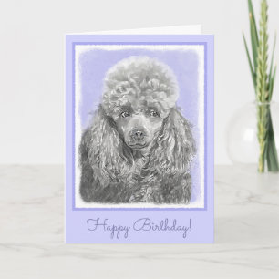 Tarjeta Arte de perro azul grisáceo de juguete en miniatur