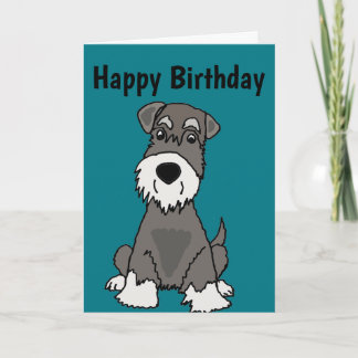 Tarjeta Arte de perro picante de Schnauzer en miniatura