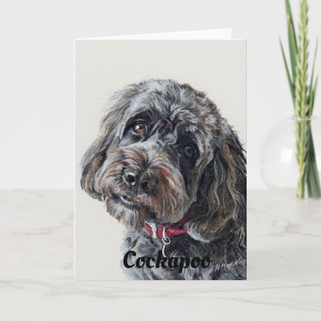 Tarjeta Arte de perros Cockapoo (Anverso)