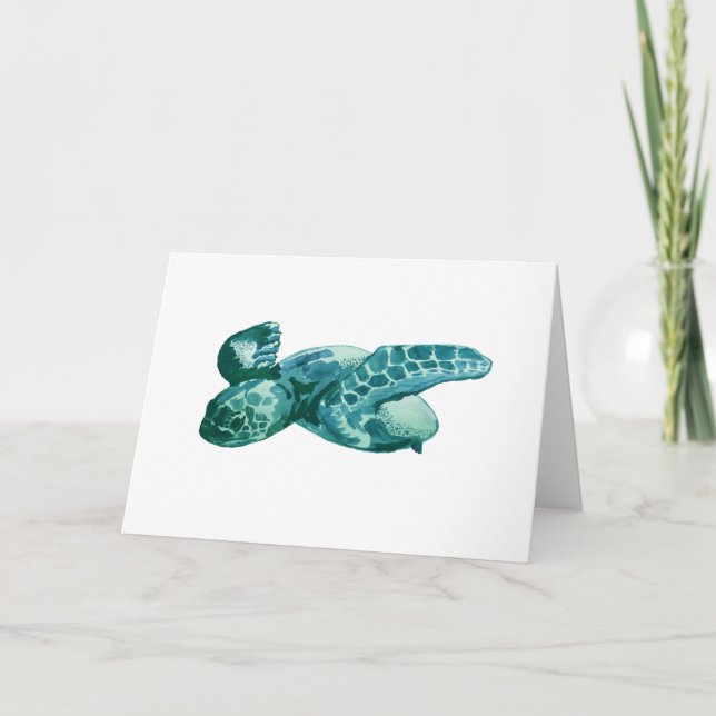 Tarjeta Arte De Pintura De Tortuga (Anverso)
