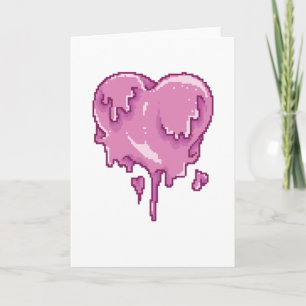 Tarjeta Arte de píxeles de amor derretido