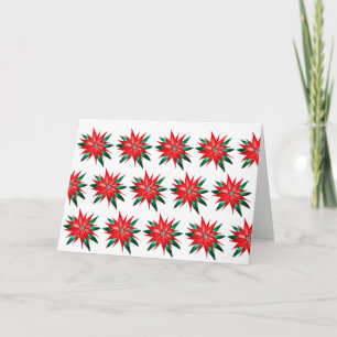 Tarjeta Arte de Poinsettia para caridad