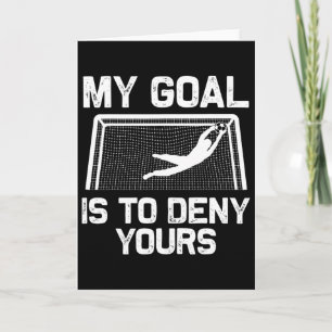 Tarjeta Arte de portero de fútbol para hombres mujeres niñ