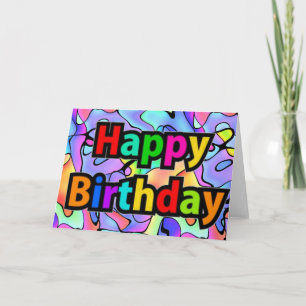 Tarjeta Arte de Rainbow Bright Feliz Cumpleaños