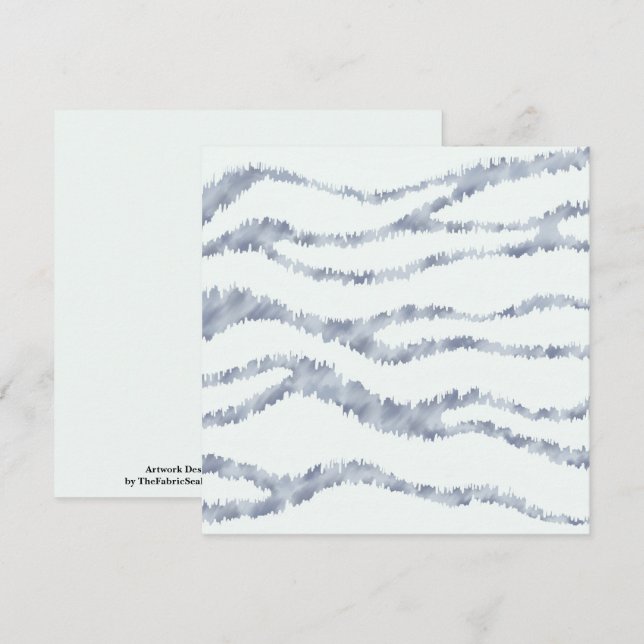 Tarjeta Arte de rayado de zebra gris oscuro (Anverso / Reverso)