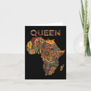 Tarjeta Arte de Reina Africana Para Chicas Mujeres Impresa
