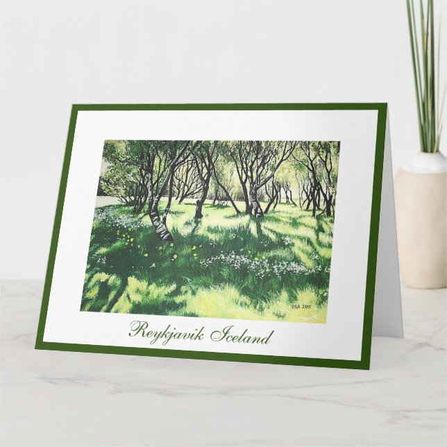 Tarjeta Arte de Reykjavik de Islandia por Pola.B.Alex (Anverso)