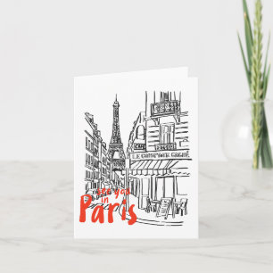Tarjeta Arte de Sketch Street de París