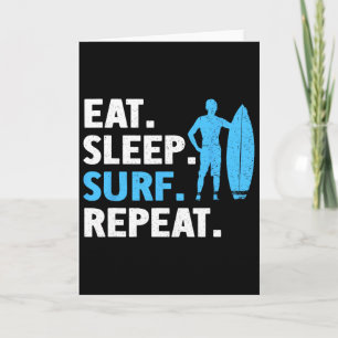 Tarjeta Arte de surf para hombres mujeres surfista amante