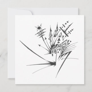 Tarjeta Arte de tatuaje tribal abstracto blanco y negro 10