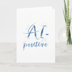 Tarjeta Arte de texto positivo para IA
