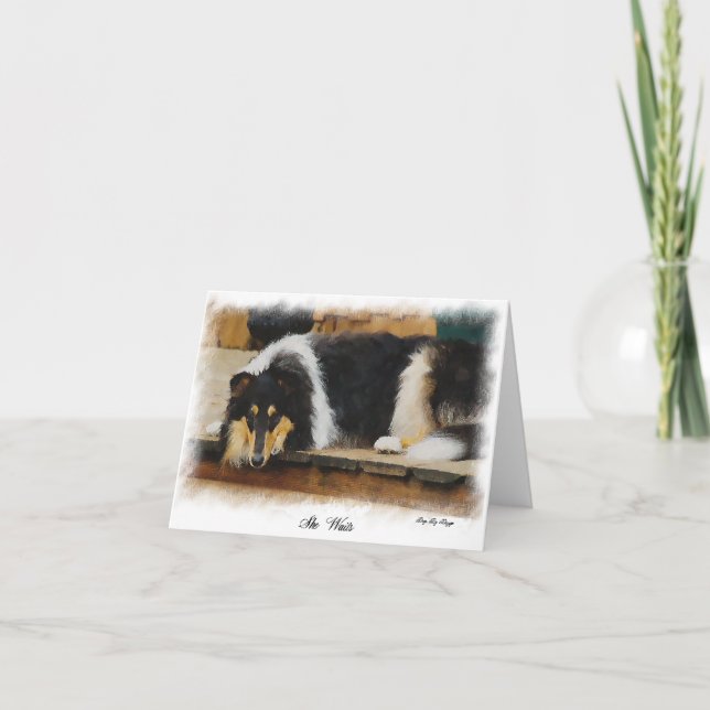 Tarjeta Arte de Tri Color Rough Collie (Anverso)