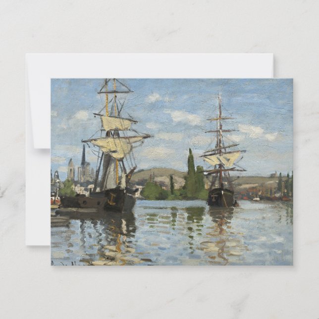 Tarjeta Arte de viajes de Claude Monet en el río Sena (Anverso)