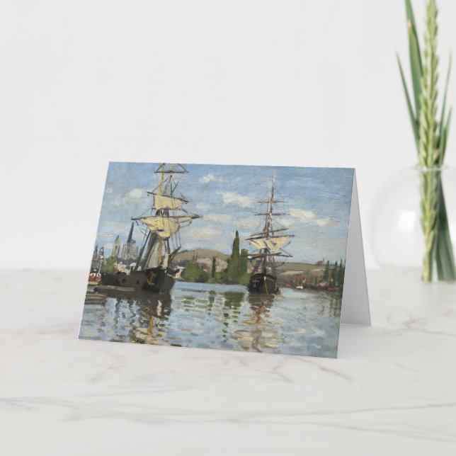 Tarjeta Arte de viajes de Claude Monet en el río Sena (Anverso)