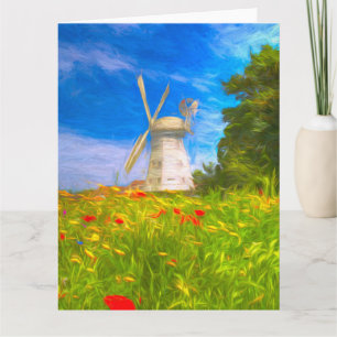 Tarjeta Arte de Windmill en el campo inglés