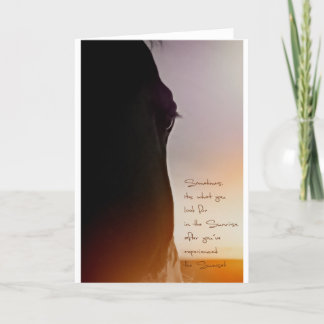 Tarjeta Arte del caballo y cita inspiradora