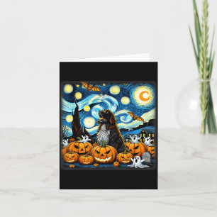 Tarjeta Arte del cielo nocturno perro de Terranova Hallowe