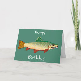 Tarjeta Arte del cumpleaños de los pescados de la trucha
