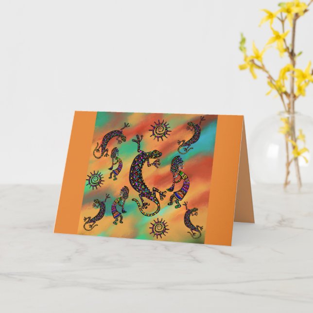 Tarjeta Arte del desierto de Arizona (flor amarilla)