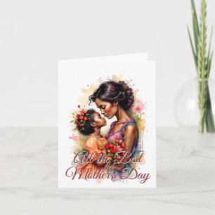 Tarjeta Arte del Día de la Madre Amor en estilo acuarela