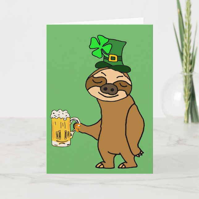 Tarjeta Arte del día de St Patrick de consumición de la (Anverso)