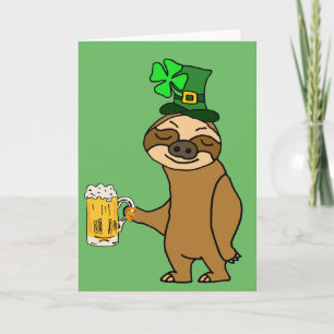 Tarjeta Arte del día de St Patrick de consumición de la