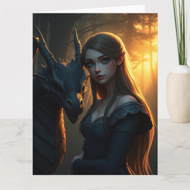 Tarjeta Arte del Dragón Místico (Anverso)