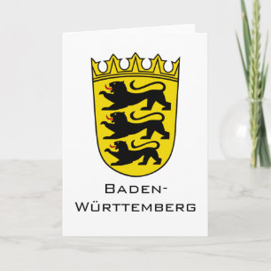Tarjeta Arte del Gran Escudo de Armas del Estado de Baden-